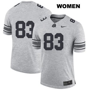 Women's NCAA Ohio State Buckeyes Terry McLaurin #83 College Stitched No Name Authentic Nike Gray Football Jersey FH20K88QS